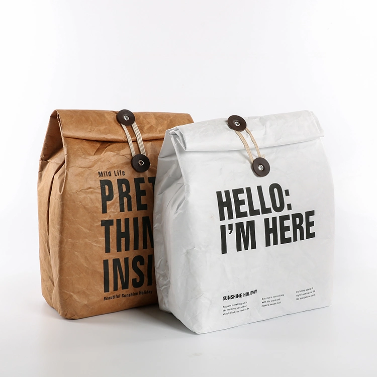 Insulated Paper Bag High Quality Brown Durable Washable Paper Bag Insulated Lunch Cooler Tyvek Bag