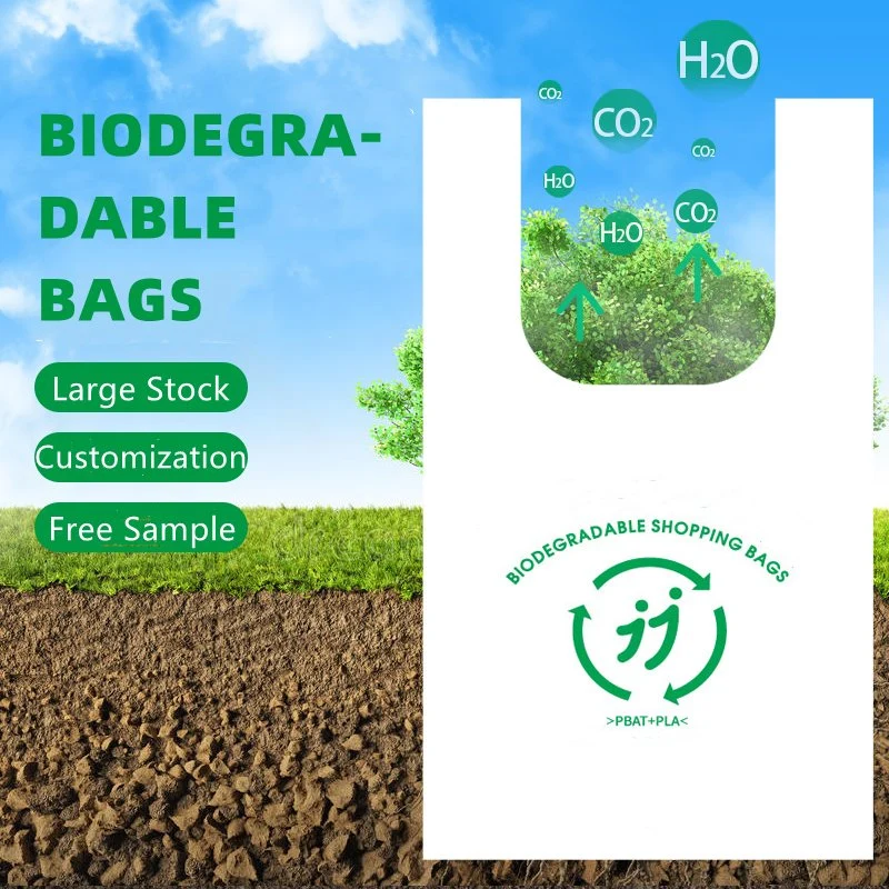 New Eco-Friendly 100% Biodegradable Corn Starch Garbage Bag for Trash Kitchen Heat Seal Gravure Printing