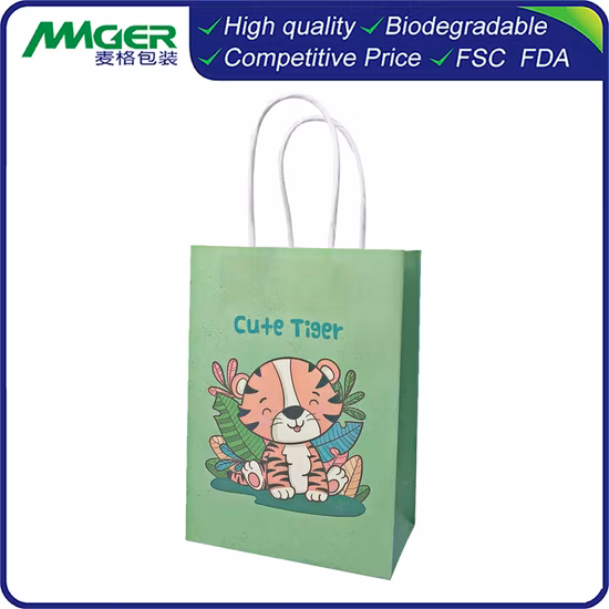 Bolsas de papel de compras con impresión personalizada con su propio logotipo