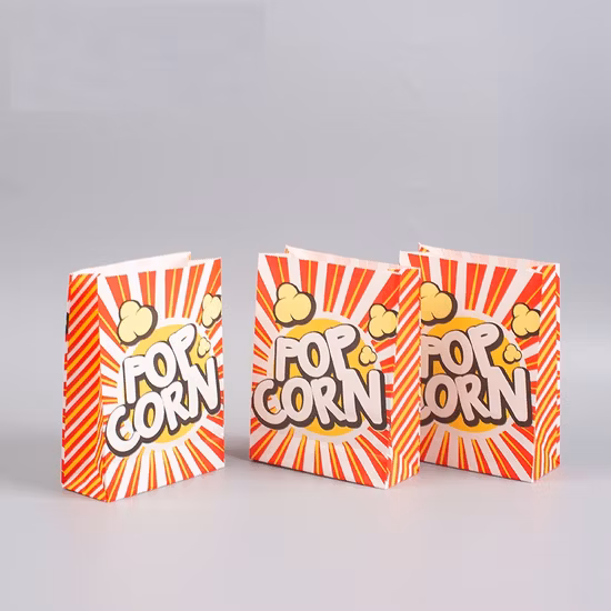 Bolsa de embalaje de marca Bolsa de papel de palomitas de maíz para microondas al por mayor personalizada