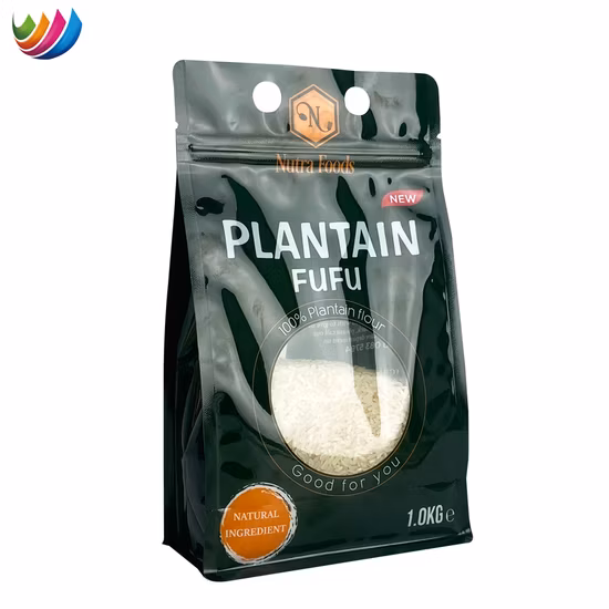 Impresión personalizada de plástico brillante/mate para alimentos de panadería, bolsa Ziplock, bolsa de papel para embalaje de baguette de pan con ventana transparente